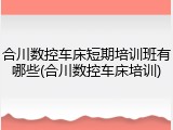 合川数控车床短期培训班有哪些(合川数控车床培训)