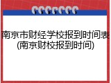 南京市财经学校报到时间表(南京财校报到时间)