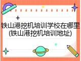 铁山港挖机培训学校在哪里(铁山港挖机培训地址)
