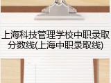 上海科技管理学校中职录取分数线(上海中职录取线)