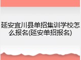 延安宜川县单招集训学校怎么报名(延安单招报名)