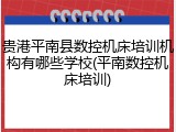 贵港平南县数控机床培训机构有哪些学校(平南数控机床培训)