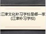 江津文化补习学校是哪一家(江津补习学校)