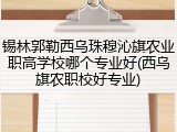 锡林郭勒西乌珠穆沁旗农业职高学校哪个专业好(西乌旗农职校好专业)