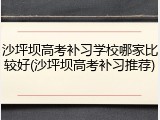 沙坪坝高考补习学校哪家比较好(沙坪坝高考补习推荐)