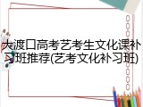 大渡口高考艺考生文化课补习班推荐(艺考文化补习班)
