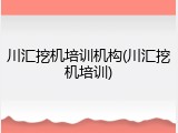 川汇挖机培训机构(川汇挖机培训)