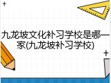九龙坡文化补习学校是哪一家(九龙坡补习学校)