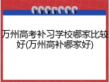 万州高考补习学校哪家比较好(万州高补哪家好)