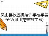 凤山县挖掘机培训学校学费多少(凤山挖掘机学费)