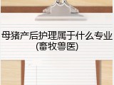 母猪产后护理属于什么专业(畜牧兽医)