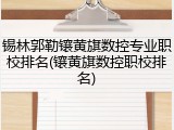 锡林郭勒镶黄旗数控专业职校排名(镶黄旗数控职校排名)