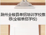 滁州全椒县单招培训学校推荐(全椒单招学校)