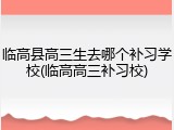 临高县高三生去哪个补习学校(临高高三补习校)