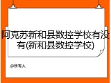 阿克苏新和县数控学校有没有(新和县数控学校)