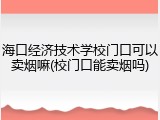 海口经济技术学校门口可以卖烟嘛(校门口能卖烟吗)