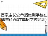 石家庄长安单招集训学校在哪里(石家庄单招学校地址)