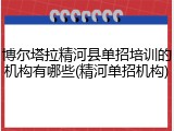 博尔塔拉精河县单招培训的机构有哪些(精河单招机构)
