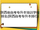 陕西省自考专升本培训学校排名(陕西自考专升本排行)