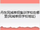 丹东凤城单招集训学校在哪里(凤城单招学校地址)