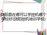 饶阳县在哪可以学挖机哪个学校好(饶阳挖机培训学校)