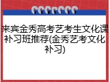 来宾金秀高考艺考生文化课补习班推荐(金秀艺考文化补习)