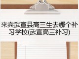 来宾武宣县高三生去哪个补习学校(武宣高三补习)