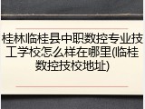 桂林临桂县中职数控专业技工学校怎么样在哪里(临桂数控技校地址)