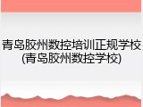 青岛胶州数控培训正规学校(青岛胶州数控学校)