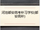 河池都安高考补习学校(都安高补)