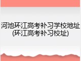 河池环江高考补习学校地址(环江高考补习校址)