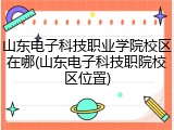 山东电子科技职业学院校区在哪(山东电子科技职院校区位置)