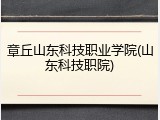 章丘山东科技职业学院(山东科技职院)