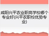 咸阳兴平农业职高学校哪个专业好(兴平农职校优势专业)