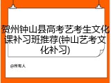 贺州钟山县高考艺考生文化课补习班推荐(钟山艺考文化补习)