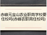赤峰元宝山农业职高学校要住校吗(赤峰农职高住校吗)
