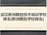 武汉新洲数控技术培训学校排名(新洲数控学校排名)