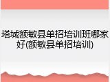塔城额敏县单招培训班哪家好(额敏县单招培训)
