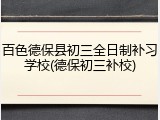 百色德保县初三全日制补习学校(德保初三补校)