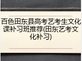 百色田东县高考艺考生文化课补习班推荐(田东艺考文化补习)