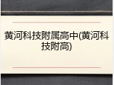 黄河科技附属高中(黄河科技附高)