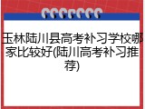 玉林陆川县高考补习学校哪家比较好(陆川高考补习推荐)