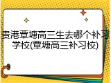 贵港覃塘高三生去哪个补习学校(覃塘高三补习校)