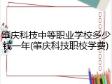 肇庆科技中等职业学校多少钱一年(肇庆科技职校学费)