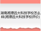 湖南湘潭远大科技学校怎么样(湘潭远大科技学校评价)