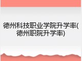 德州科技职业学院升学率(德州职院升学率)