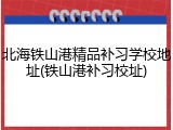 北海铁山港精品补习学校地址(铁山港补习校址)