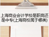 上海商业会计学校是职高还是中专(上海商校属于哪类)