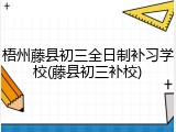 梧州藤县初三全日制补习学校(藤县初三补校)