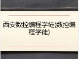 西安数控编程学徒(数控编程学徒)